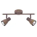 BRILLIANT Lampe Lava Spotrohr 2flg altkupfer | 2x R50, E14, 40W, geeignet für Reflektorlampen (nicht enthalten) | Köpfe schwenkbar