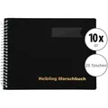 Helbling BMS25 Marschbuch schwarz 25 Taschen 10x Set