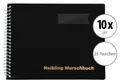 10x Helbling BMS25 Marschbuch schwarz 25 Taschen Marsch Noten Mappe Musik Spiral