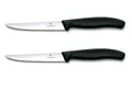 2er Set Victorinox Steakmesser Pizzamesser Küchenmesser Grill 11 cm BBQ SCHWARZ