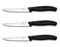3er Set Victorinox Steakmesser Pizzamesser Küchenmesser Grill 11 cm BBQ SCHWARZ
