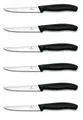 6er Set Victorinox Steakmesser Pizzamesser Küchenmesser Grillmesser BBQ SCHWARZ