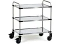 Edelstahlwagen, H950 x L870 x B570 mm, 3 Etagen