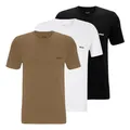 BOSS Herren Classic T-Shirts Kurzarm Shirts Pure Cotton Crew-Neck 3er Pack, Farbe:Mehrfarbig, Artikel:-265 beige/White/Black, Größe:XL