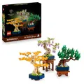 LEGO Botanicals Mini-Bonsais - Bonsai zum Bauen & Ausstellen - Kunstblumen DIY Deko - Ginkgo, Schwarzkiefer & Wisteria Kunstpflanzen - Geschenk für Erwachsene - 10373