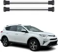 Dachträger Grundtäger für Toyota RAV4 XA40 2015-2018 75kg Aluminium Silber 2 tlg