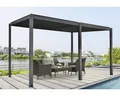 Pergola, Pavillon inkl. Lamellendach zum Öffnen 400 x 310 x 253 cm anthrazit