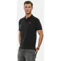 U.S. Polo Assn. Poloshirt USArrchie – Herren Classic Fit kurzarm mit Logo-Stickerei Mit Flachstrick-Kragen, Knopfleiste und elastischer Baumwollmischung rot|schwarz S