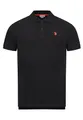 U.S. POLO ASSN. Herren Poloshirt (S-3XL) Basic Kurzarm Pique Polohemd P001 - Schwarz-Rot Größe S - Gr. S