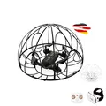 RC ferngesteuerte 4-Kanal mini Drohne mit FPV WiFi Kamera für Live-Videos auf Smartphone und VR-Brille, 3D-Flip Flying-Ball LED Drone mit Schutz-Käfig, Spielzeug Quadrocopter für Kinder und Erwachsene