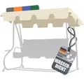 Ersatzdach für Hollywoodschaukel mit Volant - Dach Sonnendach für 2-Sitzer und 3-Sitzer, beige