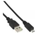 InLine Micro-USB 2.0 Kabel, USB-A Stecker an Micro-B Stecker, schwarz, 3m 1000004962