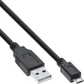 InLine 31730 Micro-USB 2.0 Kabel, USB-A Stecker an Micro-B Stecker, schwarz, 3m