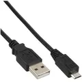 InLine ® Micro-USB 2.0 Kabel, USB-A Stecker an Micro-B, Schwarz, 3m
