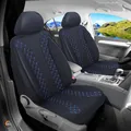Schonbezüge Sitzbezüge für VW T5 Multivan Bj 2003-15 in Schwarz/Blaue Naht N306