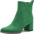 MARCO TOZZI Damen Stiefelette Ankle Boot spitz Blockabsatz 2-25095-41, Größe:39 EU, Farbe:Grün - Grün - 39
