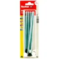 Fischer - Edelstahlschrauben - Blisterverpackung mit 6 Schrauben für Tischlerarbeiten FFS 7,5 x 182 mm + Kappen weiß und dunkelbraun - Fischer