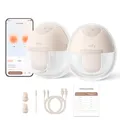 eufy Security Tragbare Milchpumpe E10, Hands-Free Elektr. Milchpumpe m. App Steuerung, Anpassbarer Smart-Rhythmus, Krankenhausqualität Saugkraft für mehr Milch, Mobil, 17-24mm Flansche, Superleise