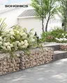 SONGMICS Gabionenkorb, Metall-Steinkorb, Steingabione Mauer, 100 x 30 x 30 cm