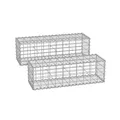Gabionenkörbe mit 5 x 10 cm Maschenweite für Steine 2er Set