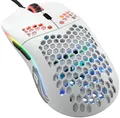 GLORIOUS Gaming Model O- (Klein) Compact Wired Gaming Mouse – Im superleichten Wabendesign mit 58 g, RGB-Beleuchtung, Pixart 3360 Sensor, Omron-Schalter, beidhändig – Mattweiß