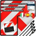 ATHELON®Warntafel Warnschild 3in1 für Italien, Spanien & Portugal reflektierend