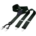 DonDon Hosenträger Herren extra stark grün 3,5 cm Hosenträger Herren breit in Y-Form lang - Starke Clips passend für Anzug Jeans Chinos Vintage Rockabilly Suspenders
