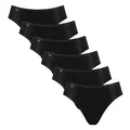 Sloggi Damen Slips 24/7 Cotton Tai Slip 8301QG66 6er Pack, Farbe:Schwarz, Wäschegröße:44, Artikel:-0004/04 black