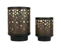 Viana Kerzenhalter Elegante Kerzenhalter Sterne Metall Schwarz/Gold Tischdeko