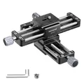 NEEWER Makro Rail Slider, 4 Achsen 360° drehbar Fokussierschiene aus Aluminiumlegierung mit Arca Typ Schnellwechselplatte 1/4" Schraube für Kamera Camcorder Stativköpfe Macro Fotografie Filmen, GM-MP3