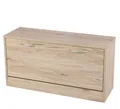 Urban Living Schuhschrank Schuhkommode Schuhaufbewahrung Anrichte Schrank Beistellschrank (mit einer Tür und zwei Griffen, PRAKTIK) B80 x T27 x H42cm
