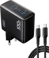 INIU 100W USB C Ladegerät, Laptop Schnellladegerät mit USB C Kabel, GaN 3-Port