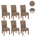 6er-Set Esszimmerstuhl Korbstuhl Stuhl M44, Kubu-Rattan ~ ohne Sitzkissen