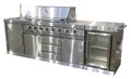 Gasgrill, Outdoorküche, BBQ, Außenküche, Outdoor Kitchen in silber
