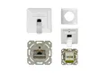 ProfiPatch ProfiPatch Netzwerkdose Unterputz Cat.6A 500MHz 1-Port Anschluss r/l Netzwerk-Adapter