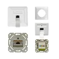 ProfiPatch Netzwerkdose Cat6A Netzwerkdose Unterputz 500MHz Lan Dose CAT7,CAT...