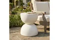 Merax Gartentisch runder Beistelltisch Outdoor Terrazzo Tisch aus MgO (B39.5xH45.5cm, 1-St), Wetterfest Balkontisch Klein Esstisch für Innen- und Außenbereich