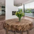 laro Rund 140 cm Wachstuchtischdecke Tischdecke Abwaschbar PVC Kaffee Braun Rund 140cm, Muster:Kaffee Braun, Größe: Rund 140cm