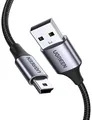 UGREEN USB Mini-B Kabel Ladekabel USB A Stecker auf Mini USB Stecker Nylon kompatibel mit PS3 Game Controller, Externe Festplatte, Dashcam, Mikrofon, usw. (1m)
