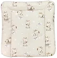 TupTam Baby Wickeltischauflage mit Baumwollbezug Gemustert, Farbe: Giraffe/Beige, Größe: 70 x 60 cm