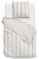 Bettwäsche ZO HOME "Banda-di-Lino", beige (sandy, beige), B/L: 135cm x 200cm, 1 Stk., 1 Stk., Renforcé, B/L: 80cm x 80cm, 2 Stk.
