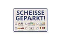 FTWdesign Notizblock Scheisse Geparkt! Comic Edition Notizblock für die Windschutzscheibe