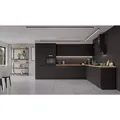 Winkelküche SIENA 350x290 cm Küchenzeile Einbauküche Eckküche Küche Schwarz matt