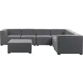 Beliani Lounge Set AREZZO Dunkelgrau 250x320x65