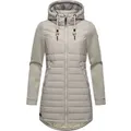 Ragwear Langjacke Sandrra Long Steppjacke aus modernem Materialmix mit Kapuze braun XXXL (46)