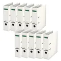 Leitz Qualitäts-Ordner 180° Plastik, 10er Pack, das Original, DIN A4 Aktenordner 8 cm breit, 90% Recycling-Karton, 30% Pre-Consumer Recycling-Kunststoff, Mit 180° Mechanik, 600 Blatt, Weiß, 10101001
