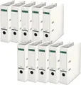 Leitz Ordner 180 Plastik A4 Weiß 8cm 10er Pack Recycling Büro 10101001