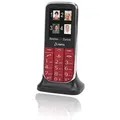 Olympia Mobiltelefon Joy II - große Tasten mit Hintergrundbeleuchtung, Farb-Display, Seniorenhandy, Rot