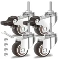 Möbelrollen Gummi Rollen mit Bremsen 25mm für Möbel Transport Rollen