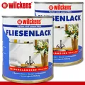 Wilckens 2 x 750 ml Fliesenlack seidenglänzend weiß Küche Bad WC